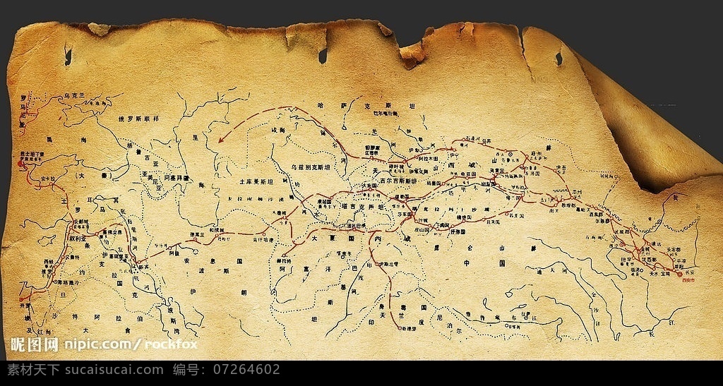 丝绸之路 大唐 骆驼 沙漠 西域 开元 盛世 文化艺术 设计图库