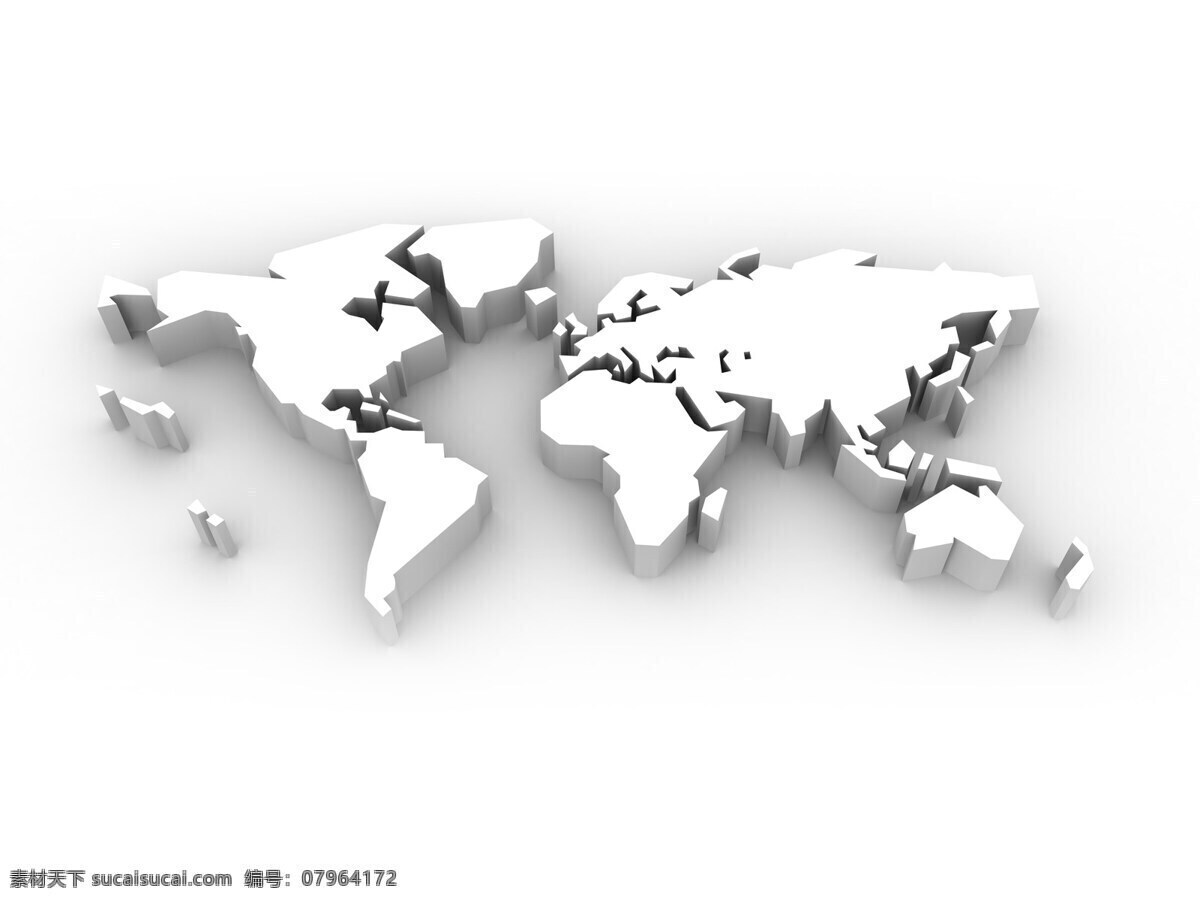 世界地图 立体化 效果图 地图 立体 世界