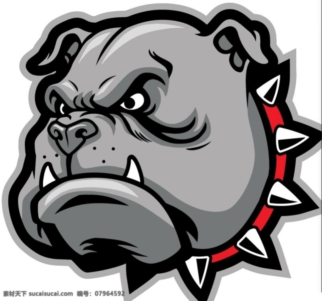 狗图片 狗 斗牛犬 凶 带项圈 犬 分层
