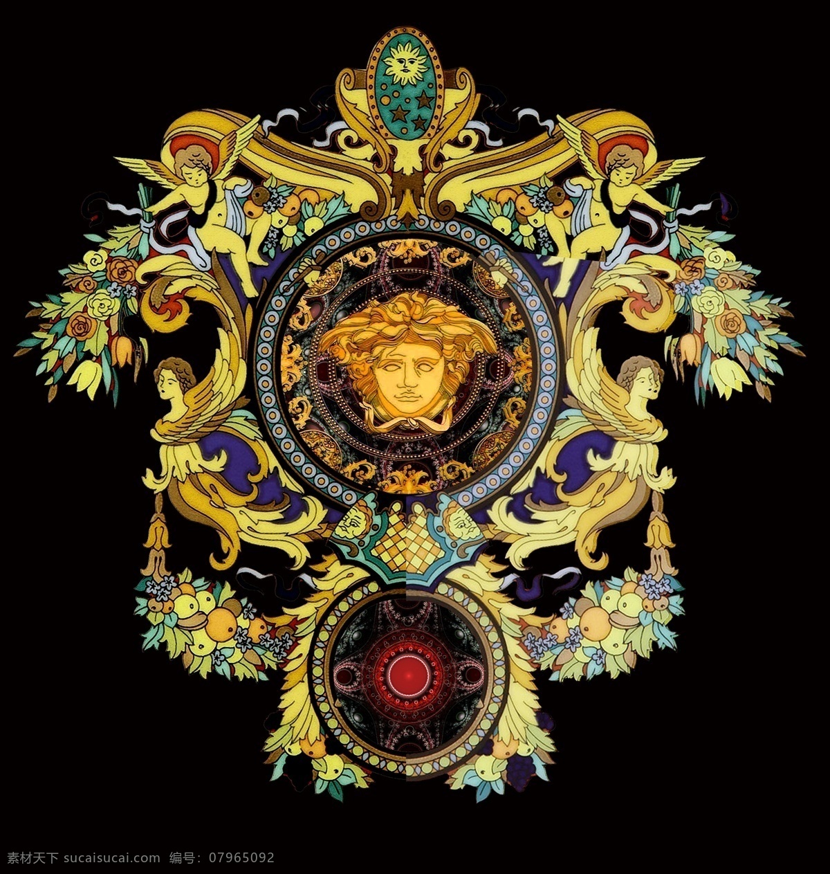 范思哲 versace 胸花 服装设计 装修装饰图案 正方形图案 背景图案 方形图案 印花图案 大布图案 花纹图案 欧式图案 图案花型 线条图案 对称图案 矢量素材 抽象 壁纸 底纹边框 背景底纹 欧美 欧洲风格 古典风格 圆形图案 复古底纹 分层