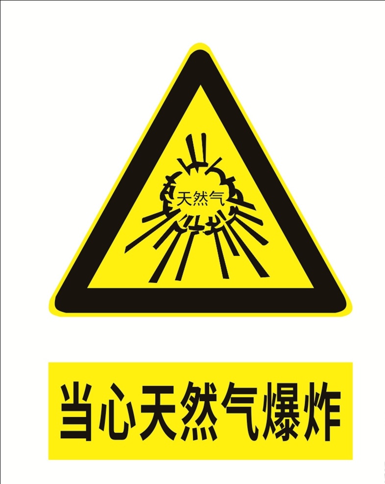 当心 天然气 爆炸 天然气爆炸 当心标识 警示标识 安全标识 当心爆炸 标识