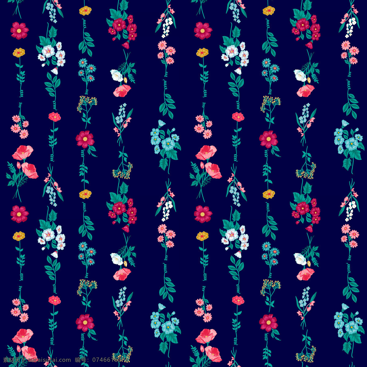 循环花型图案 花卉 花朵 花 开花 水彩手绘插图 循环 四方回位 回位 花型图案 循环花型 循环花 循环花卉 数码印花花型 数码印花 花型 数码花型 水彩手绘花 水彩花 手绘花 水彩手绘 底纹边框 花边花纹