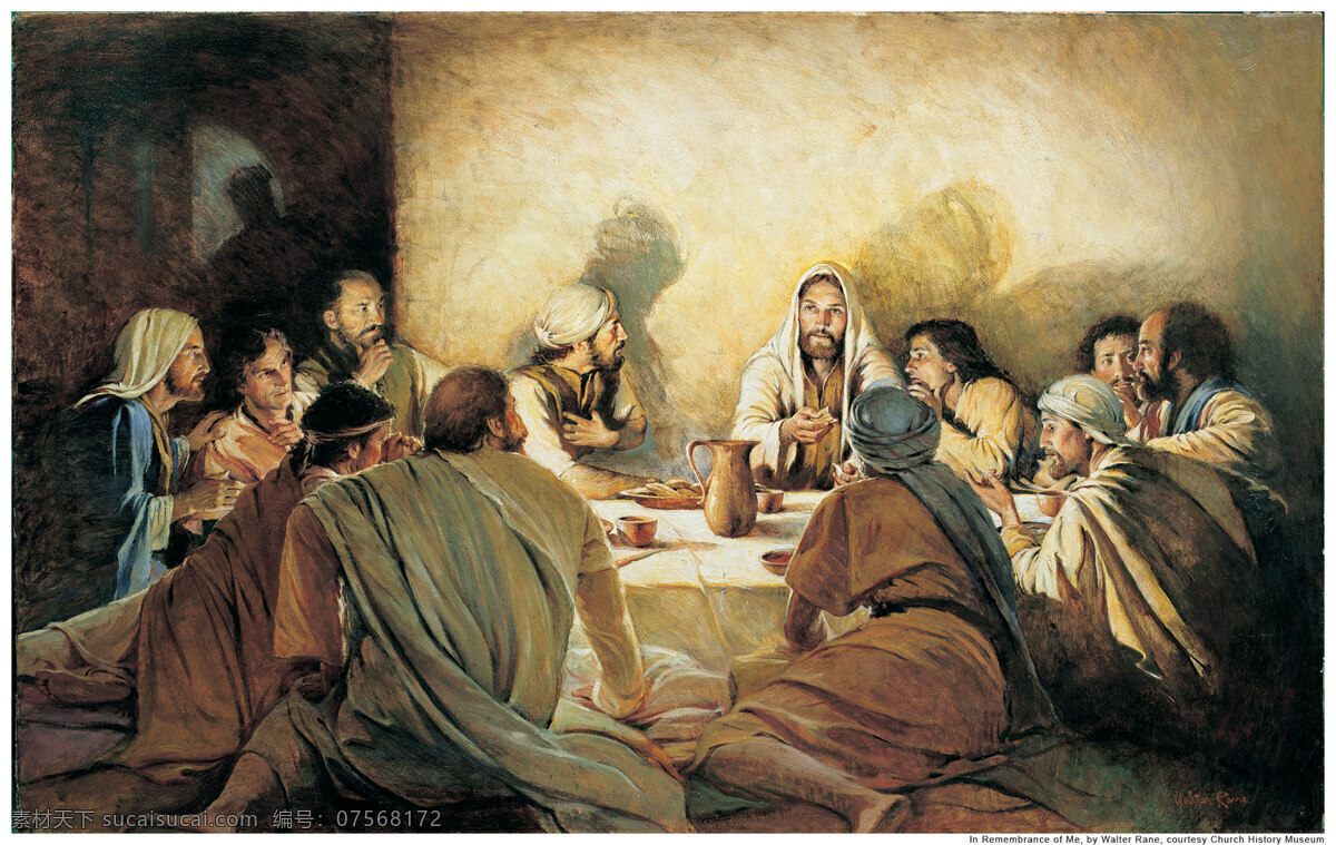 耶稣 最後的晚餐 基督教 信教徒 教堂 圣人 保佑 耶稣牧羊 宗教文化 光芒 慈祥 上帝 十字架 画 宗教信仰 文化艺术