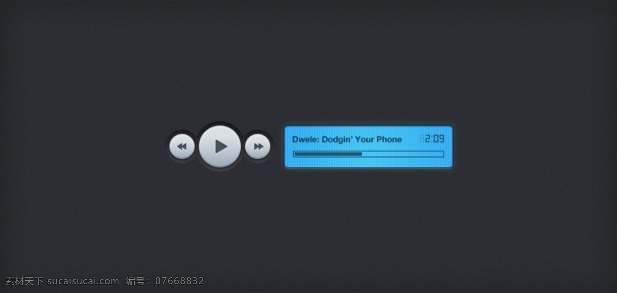 数字 音乐 播放器 音乐播放器 蓝色 lcd 显示 音乐小工具 播放控件 手机 app app按钮