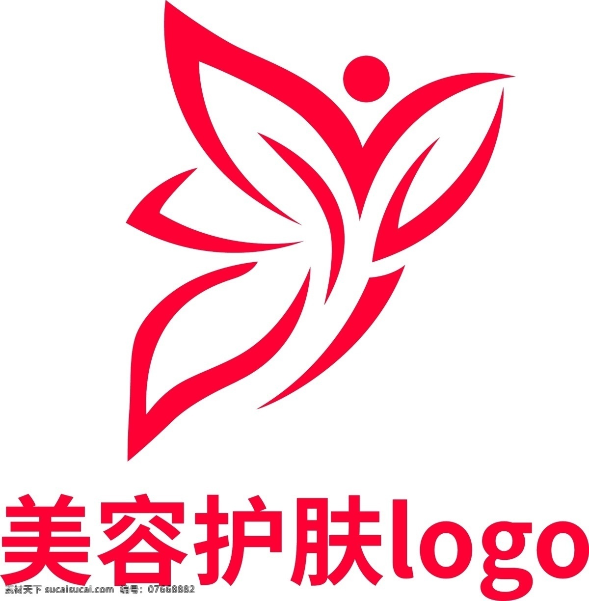 美容护肤 logo 生物 科技 美容 美颜 蝴蝶 简约 美丽