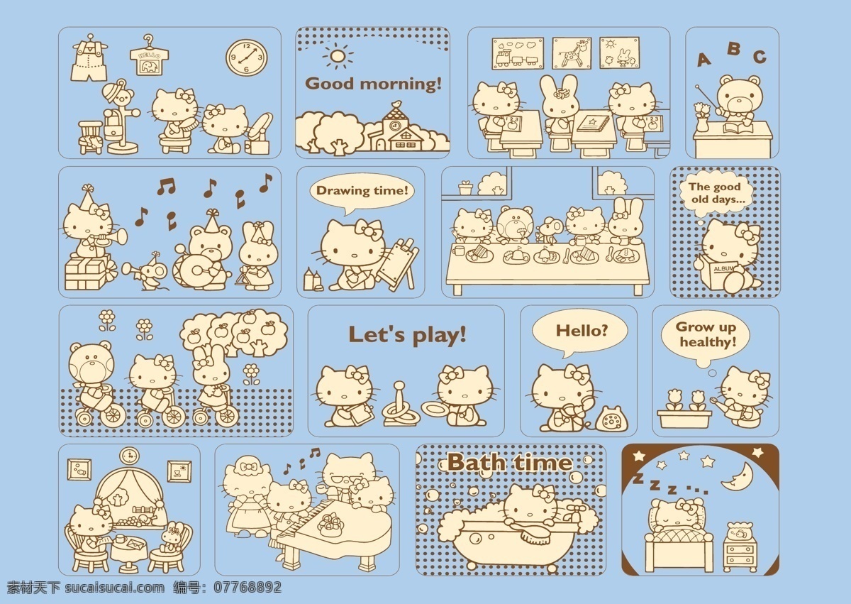 kt猫 hello kitty 可爱 卡通 品牌 单色 小兔 浴室 动漫动画