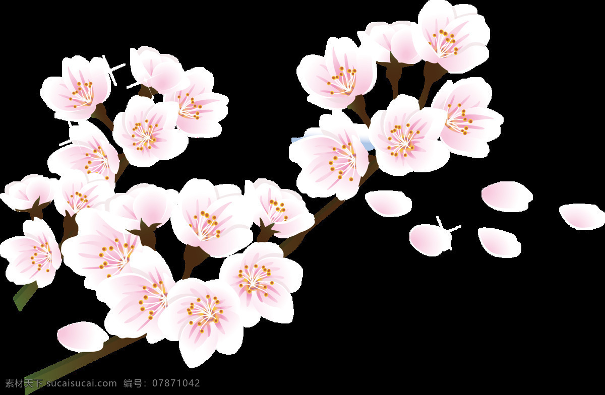 卡通 粉色 鲜花 花朵 元素 花瓣 png元素 透明素材 免抠元素