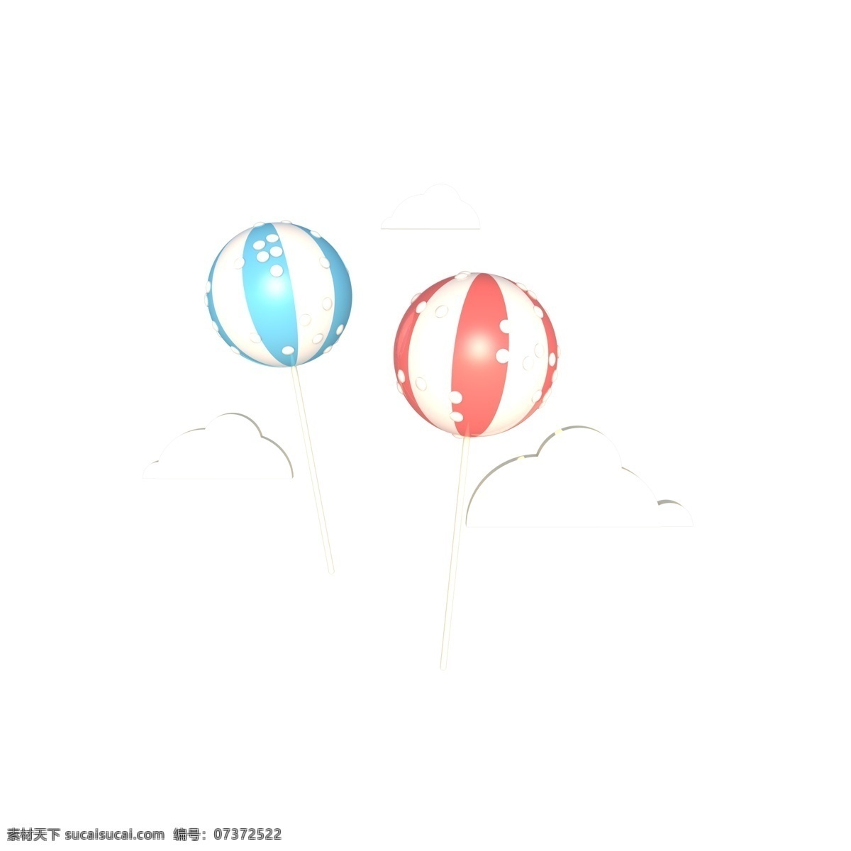 c4d 立体 电商 装饰 61 儿童节 节日 气球 c4d立体 电商装饰 61儿童节 节日气球 条纹气球 白云 云朵 云彩 彩色气球 3d
