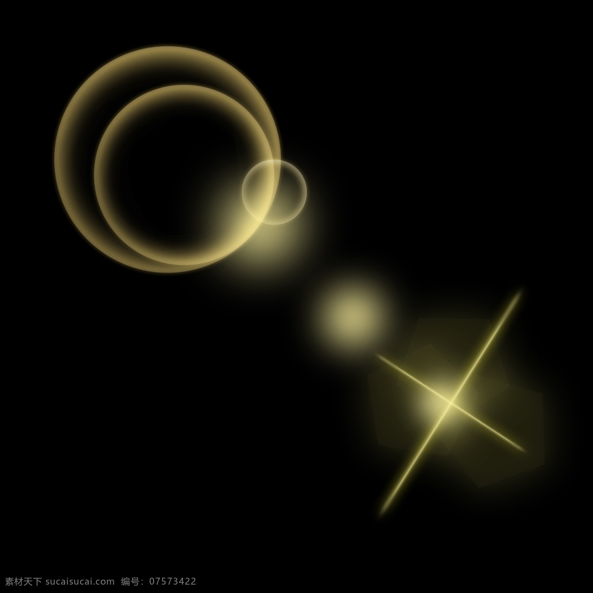 黄色 光效 发光 球体 对角线 唯美 商用 元素 球体光晕 对角线放射状 类似太阳