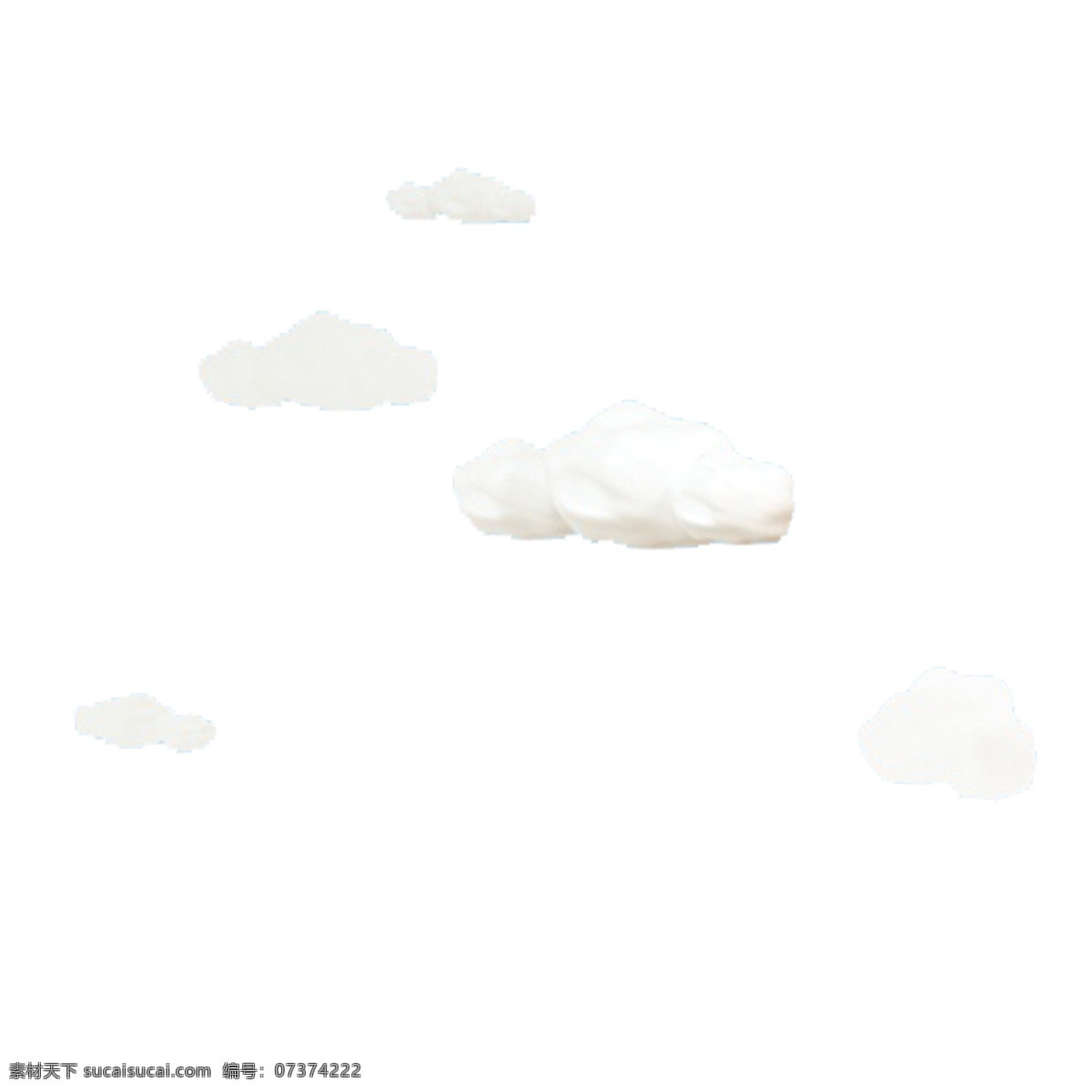 白色 圆弧 云朵 元素 卡通插画 漂浮 质感 天气 风景 景色 扁平化 大自然 白云漂浮