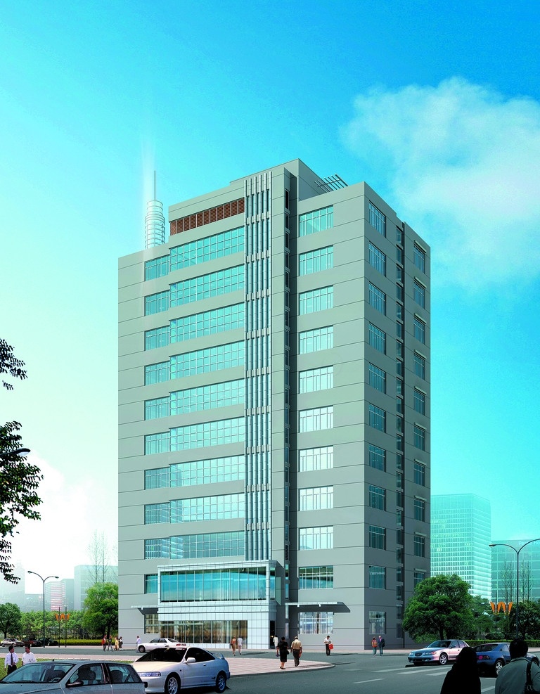 中国 十 七冶 大楼 城市 建筑 公司大厦 工业区 工业园 高楼 3d设计 设计图库 建筑设计 环境设计