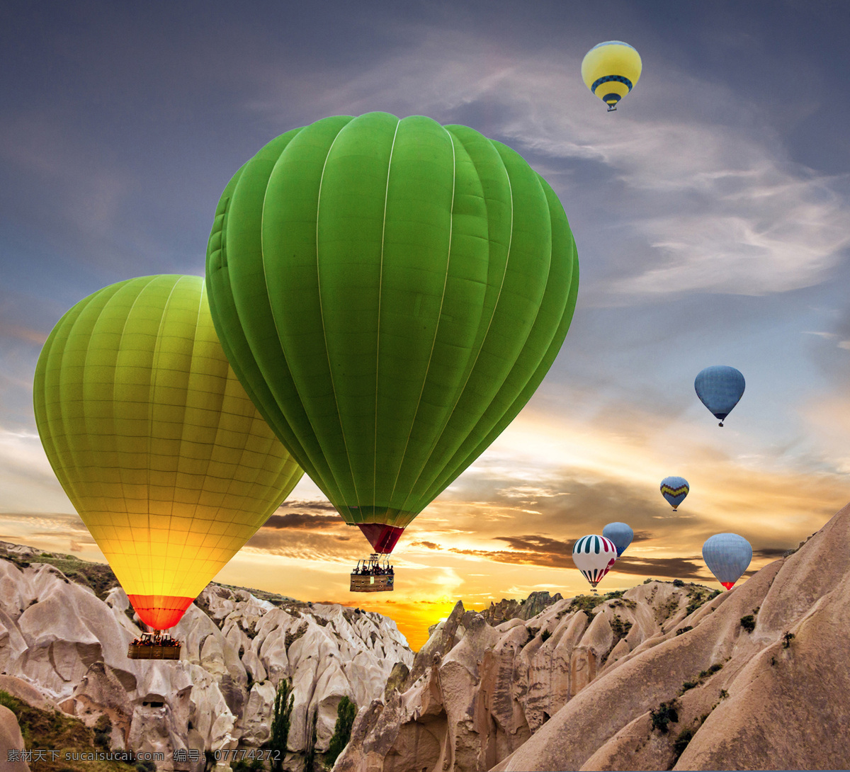 卡 帕多 西亚 热气球 美景 卡帕多西亚 岩石风景 土耳其 旅游景点 美丽风景 自然风光 其他类别 生活百科