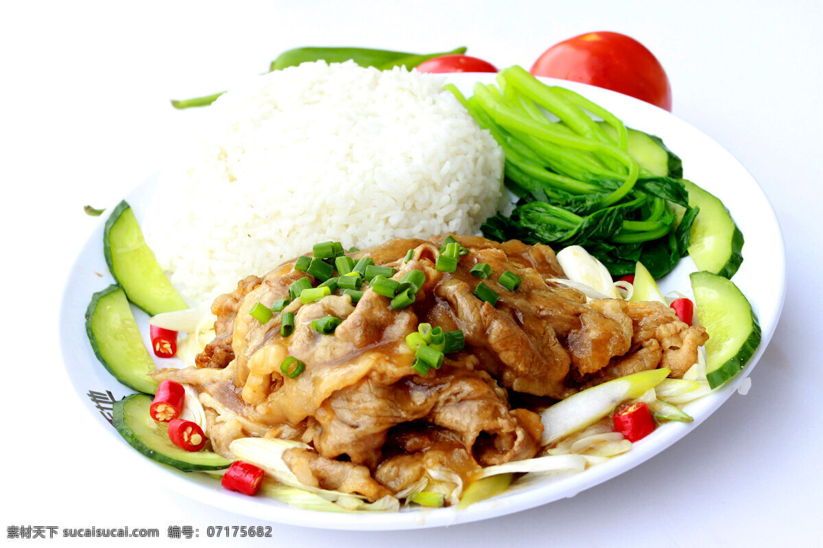 青瓜肉片饭 青瓜炒肉片 青瓜肉片 土豆丝炒肉 青瓜 瘦肉 肉片 快餐 中式快餐 传统美食 餐饮美食