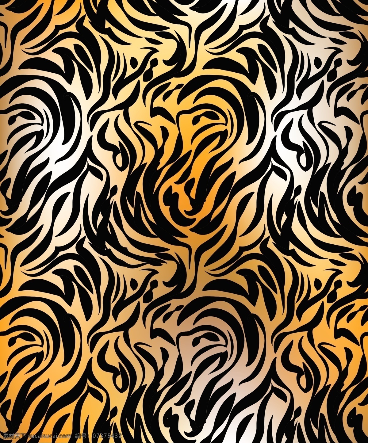 虎皮纹理 虎皮 动物皮 无缝 纹理 背景 底纹 底纹背景 底纹边框 矢量