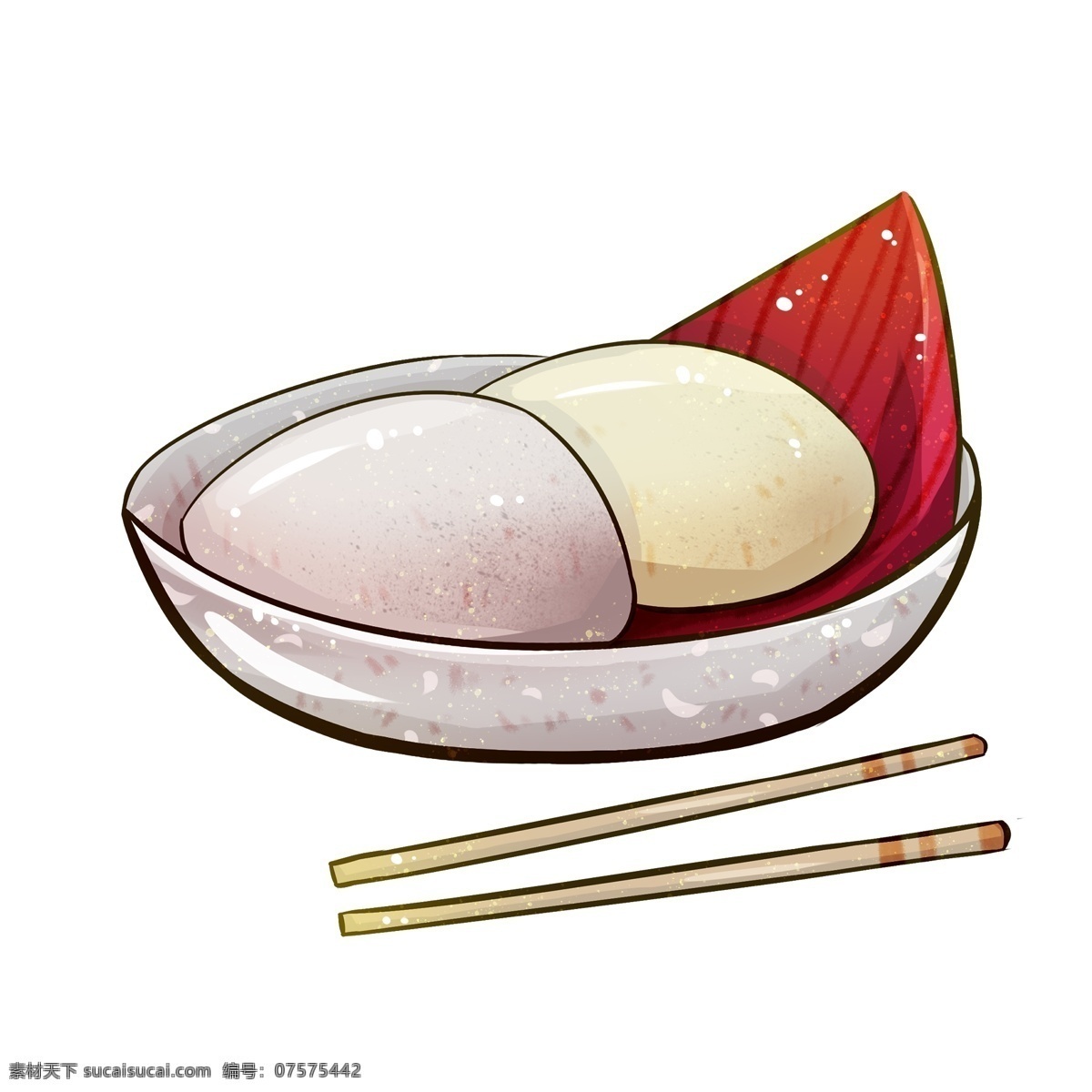 一碟 鸡蛋 馒头 元素 食物 筷子 早餐