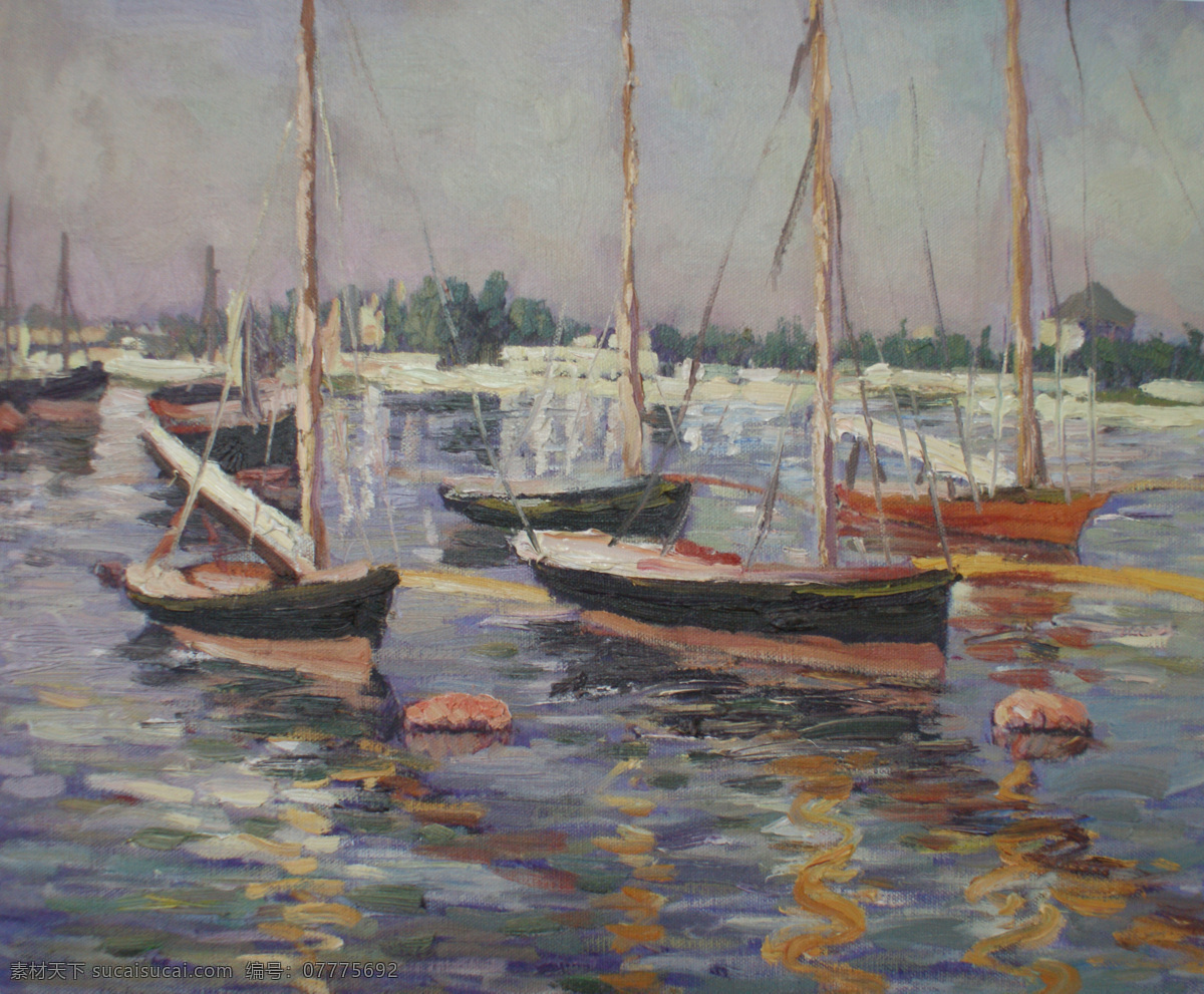 船 风景油画 海 绘画书法 文化艺术 印象派油画 英国 国外 大师 风景 油画 设计素材 模板下载 英国油画 家居装饰素材