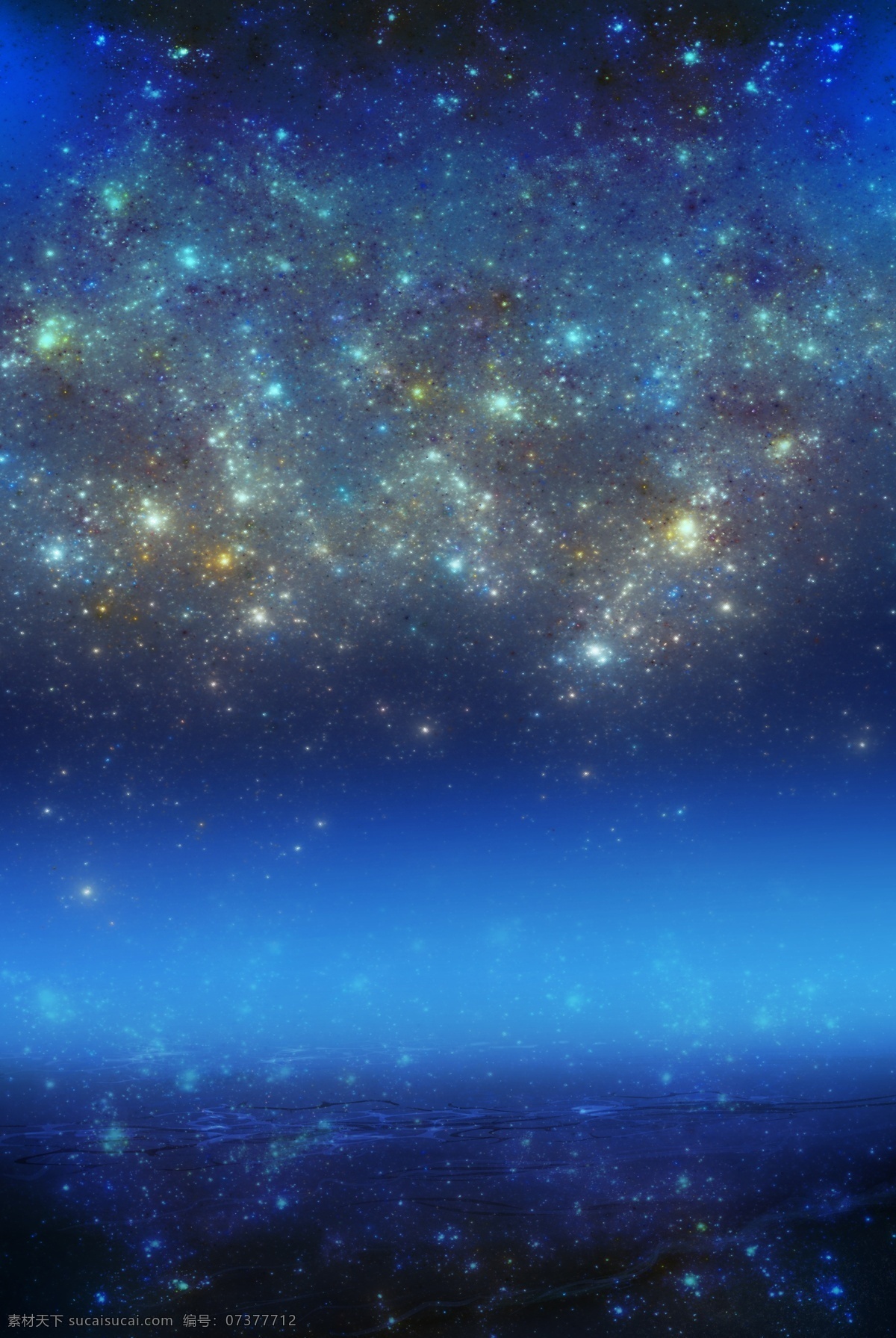 唯美 星海 星空 蓝色 背景 海报 天空 星星 自然 安静