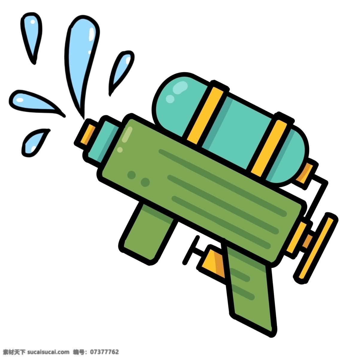玩具 水枪 装饰 插画 玩具水枪 漂亮的水枪 绿色的水枪 精美水枪 儿童水枪 水枪装饰 水枪插画