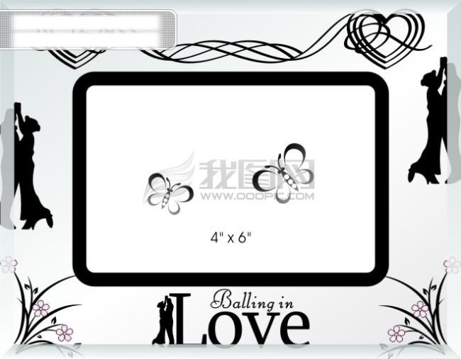 love 爱 跳舞 心 心形丝带 矢量图 花纹花边