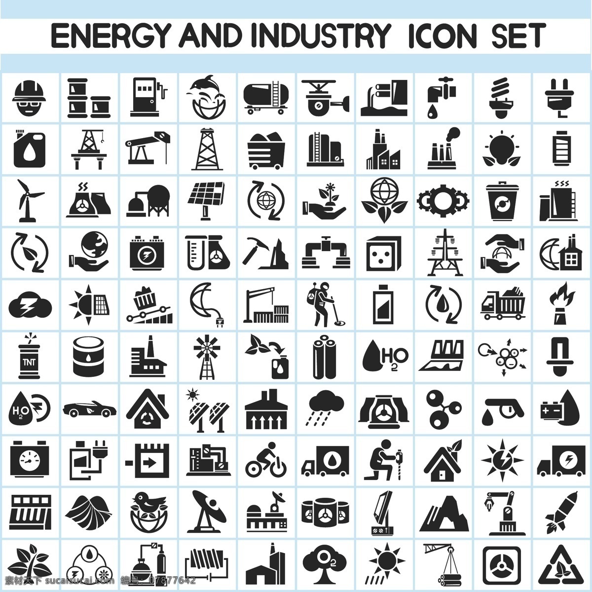 能源 工业 图标 能源图标 太阳能 风能 石油 电力 石油工业图标 开采 矢量 循球 电塔 核能 核电 管道 绿色能源 矢量素材 标志 标签 logo 小图标 标识标志图标