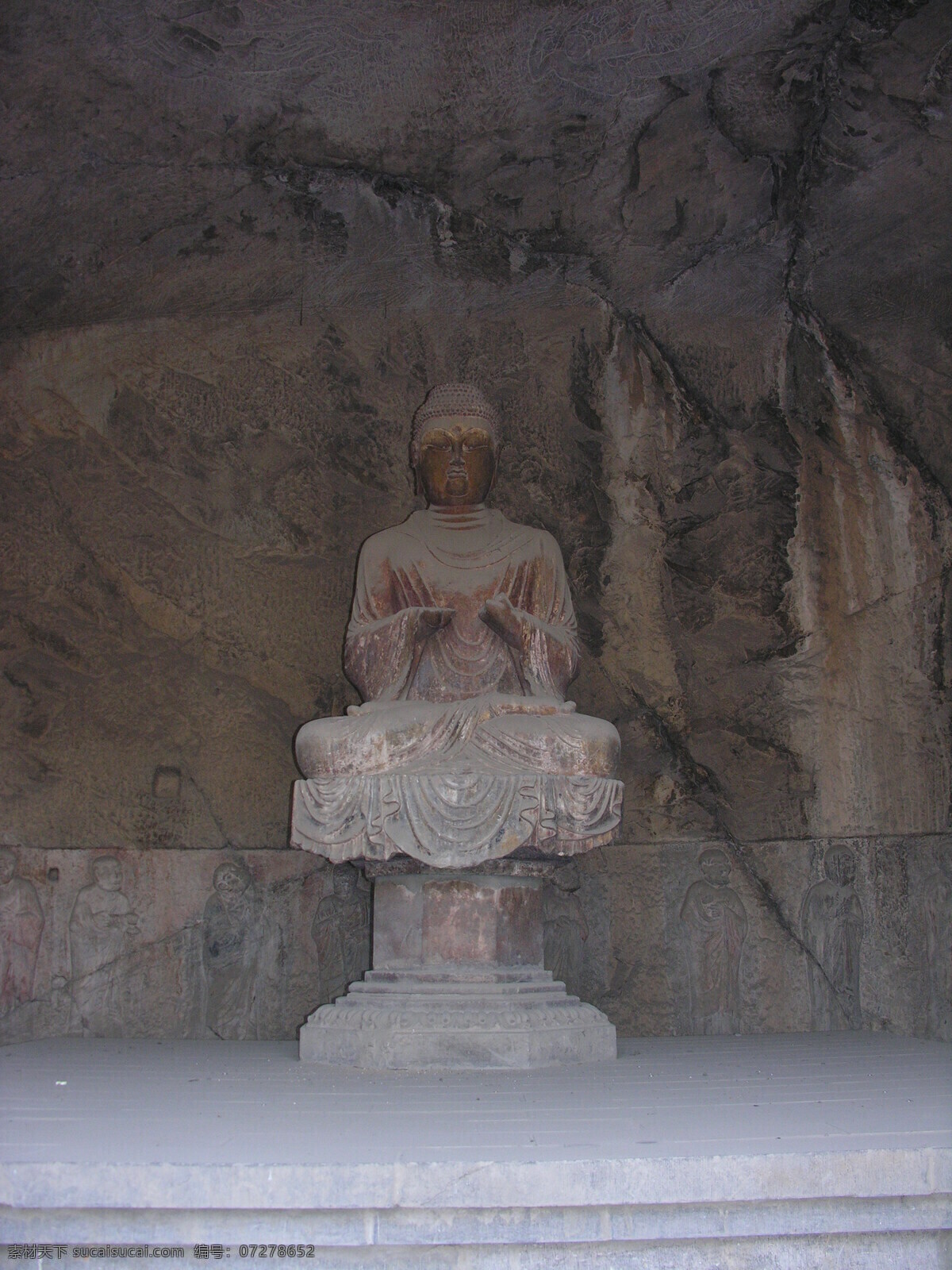 龙门石窟 东山石窟 佛像 石刻 彩绘 旅游摄影 国内旅游 灰色