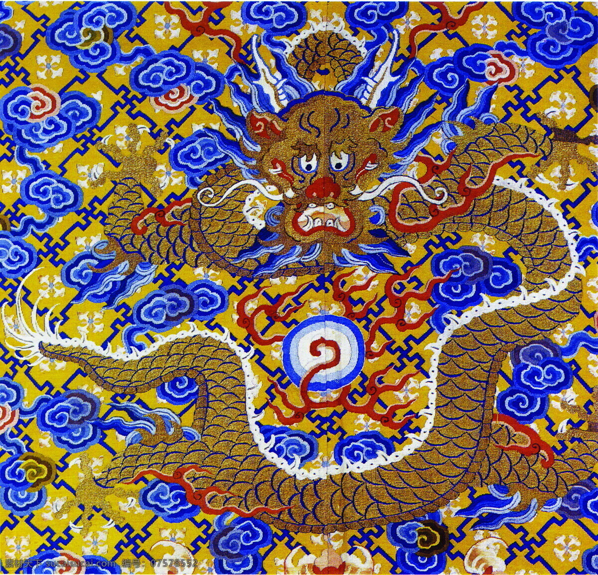 古代插图 龙飞凤舞 古代书画 设计素材 其它插图 书画美术 蓝色