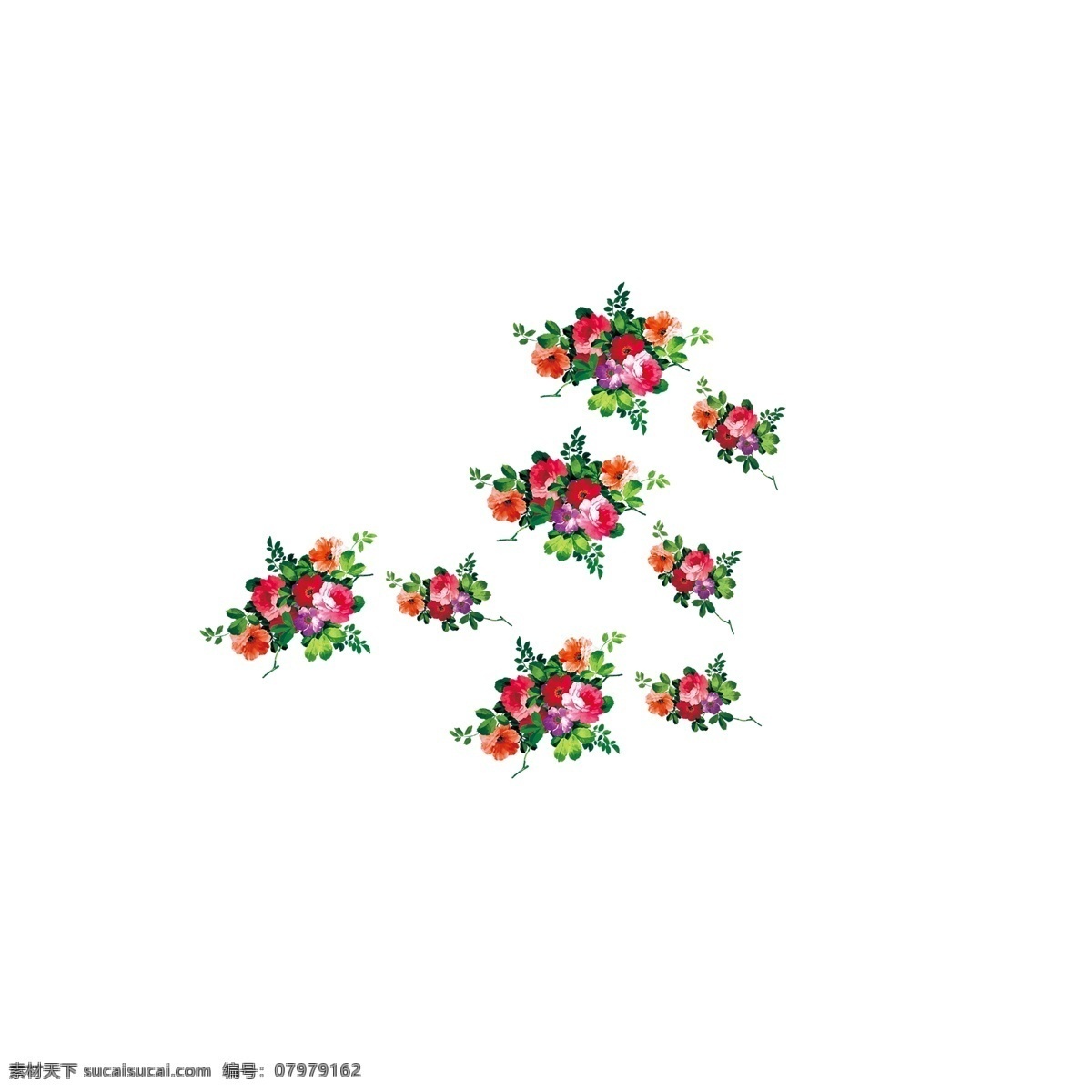 手绘 卡通 时尚 花朵 装饰 花纹 叶子