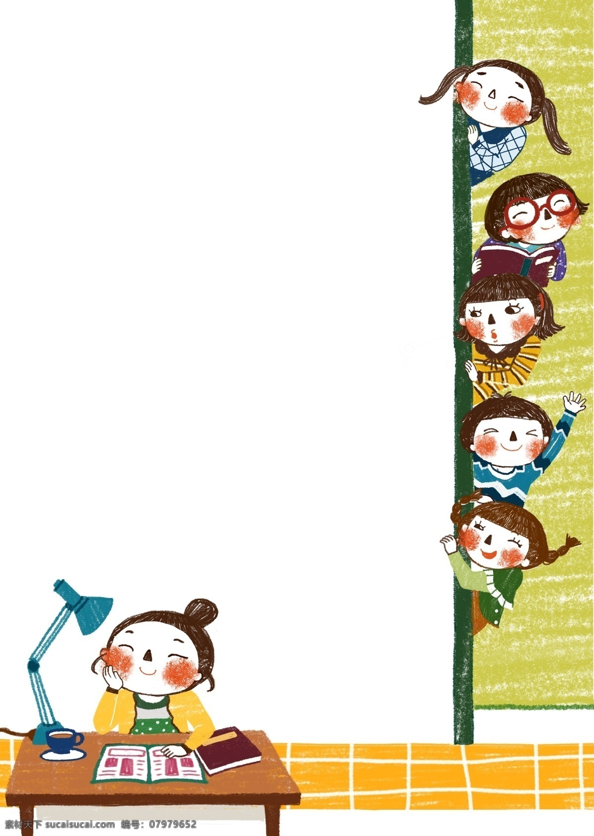 孩子 学习 教育 素材图片 友敖逃夭 装饰素材 油画