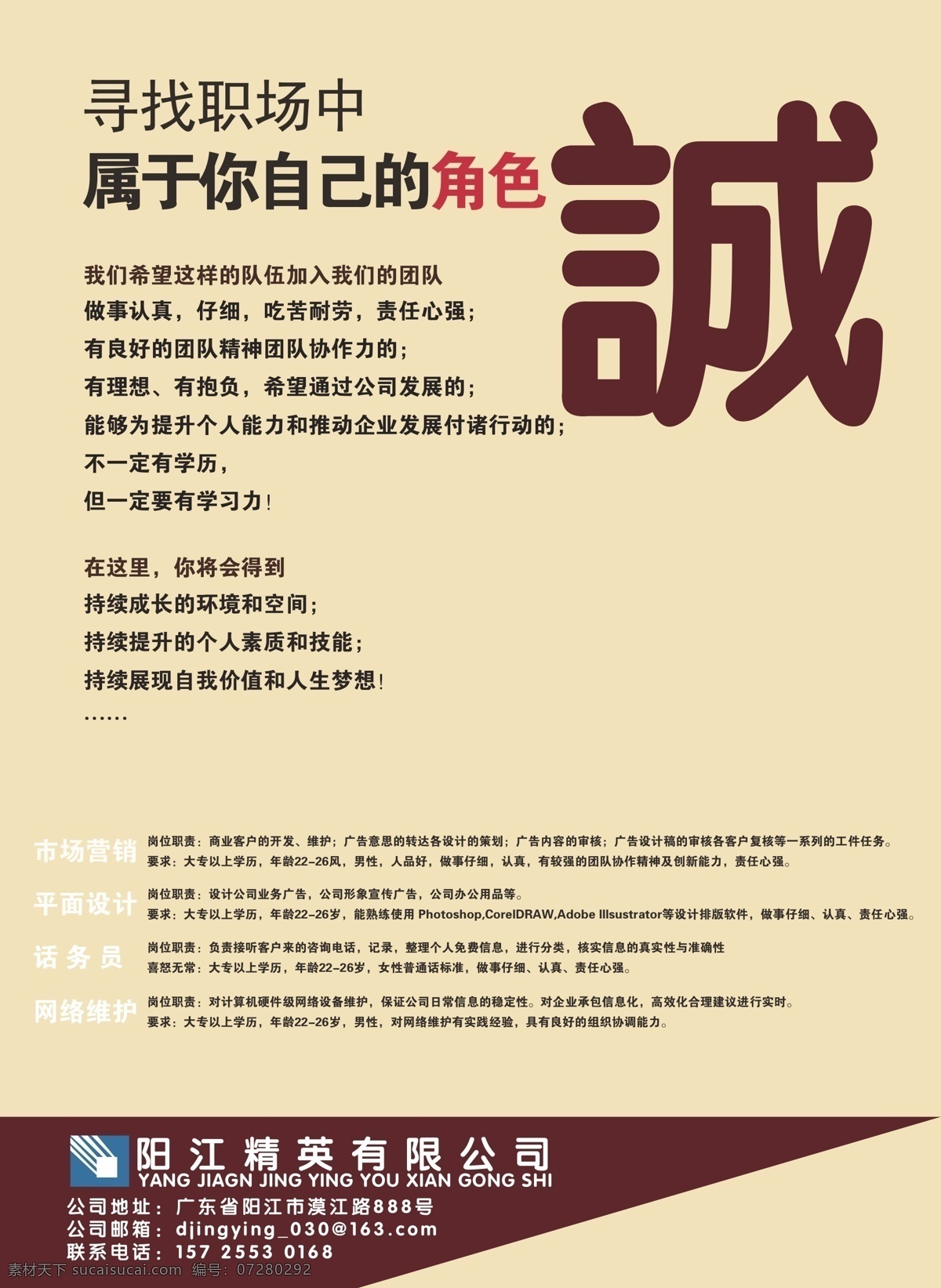 诚聘请人 诚聘 招聘 急聘 聘请 请人 黄色