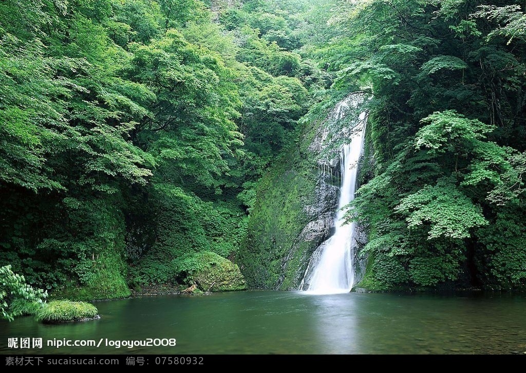 瀑布 自然景观 山水风景 摄影图库