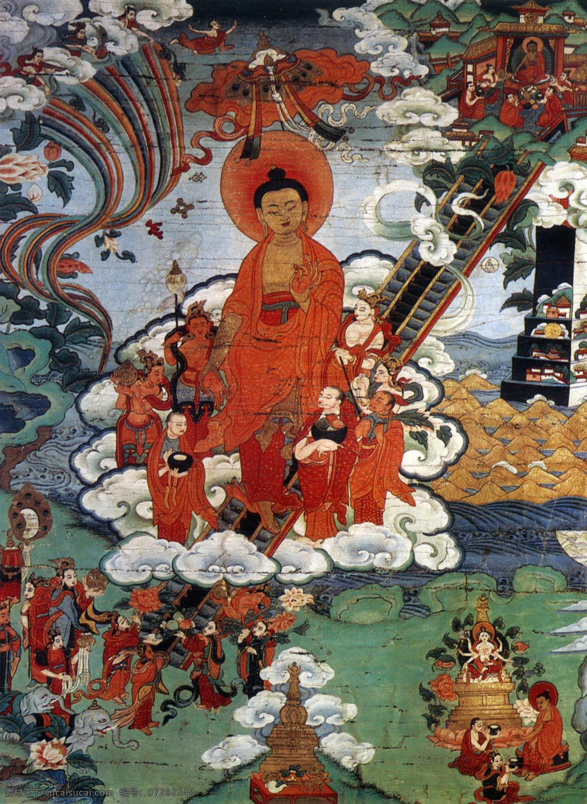 唐卡原画 唐卡 藏传佛教 宗教 佛画 艺术 原图 原画 绘画 刺绣 西藏 佛像 神像 三界 佛陀 绘画书法 文化艺术