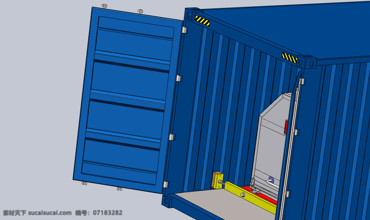 一个 标准 集装箱 货物 持有人 家具 建筑 设备 3d模型素材 建筑模型