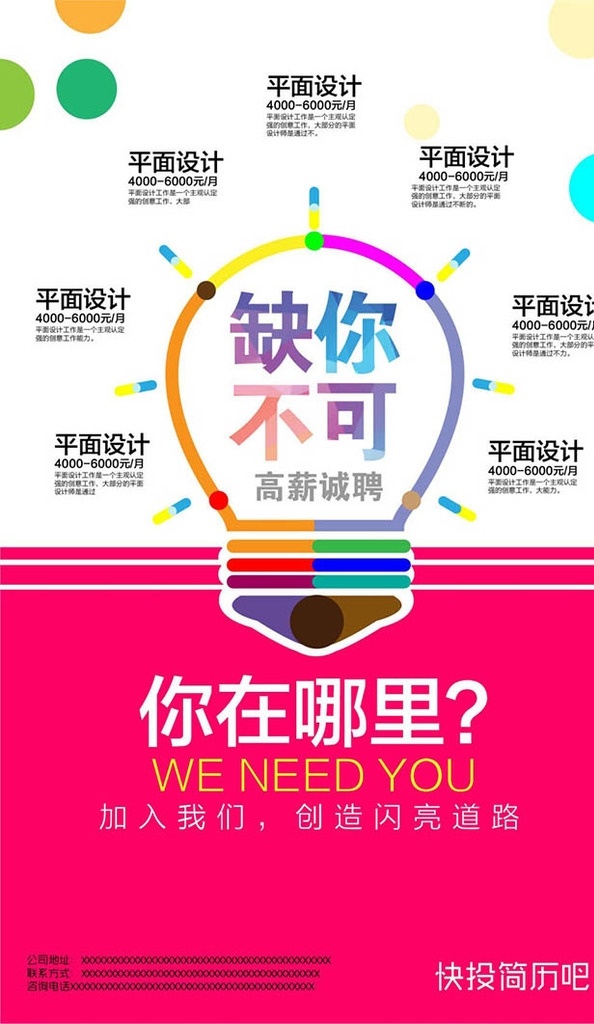招聘 人才 招贴 职位