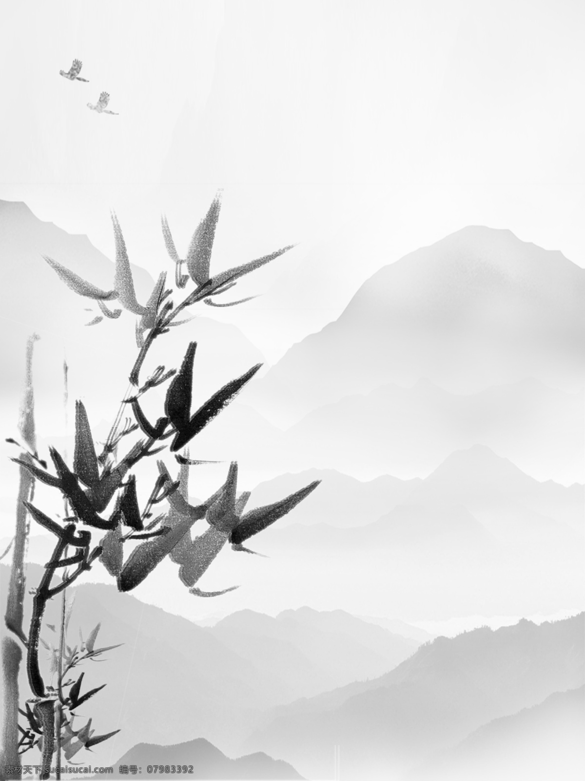 水墨 山水 竹子 背景 水墨竹子背景 山水水墨背景 水墨风景 优美水墨风