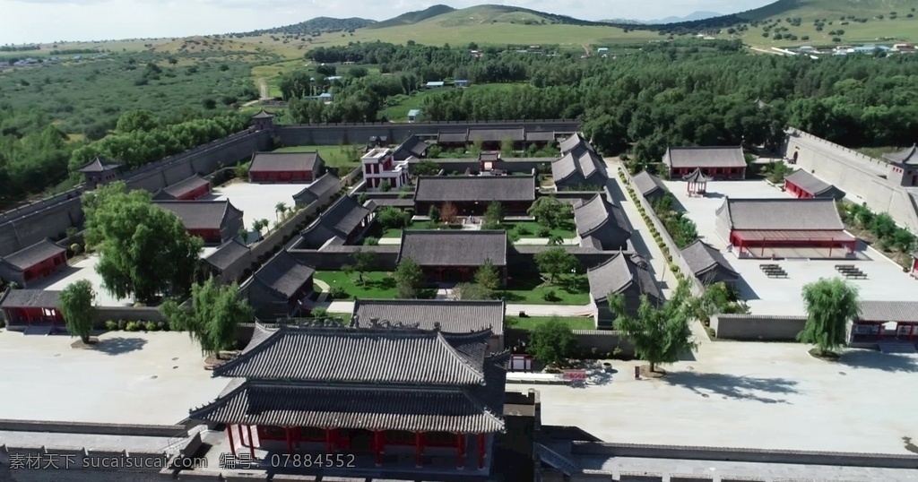 科 右 中旗 图 什 业 王府 航拍 旅游 科右中旗 图什业图王府 草原 多媒体 实拍视频 自然风光 mp4