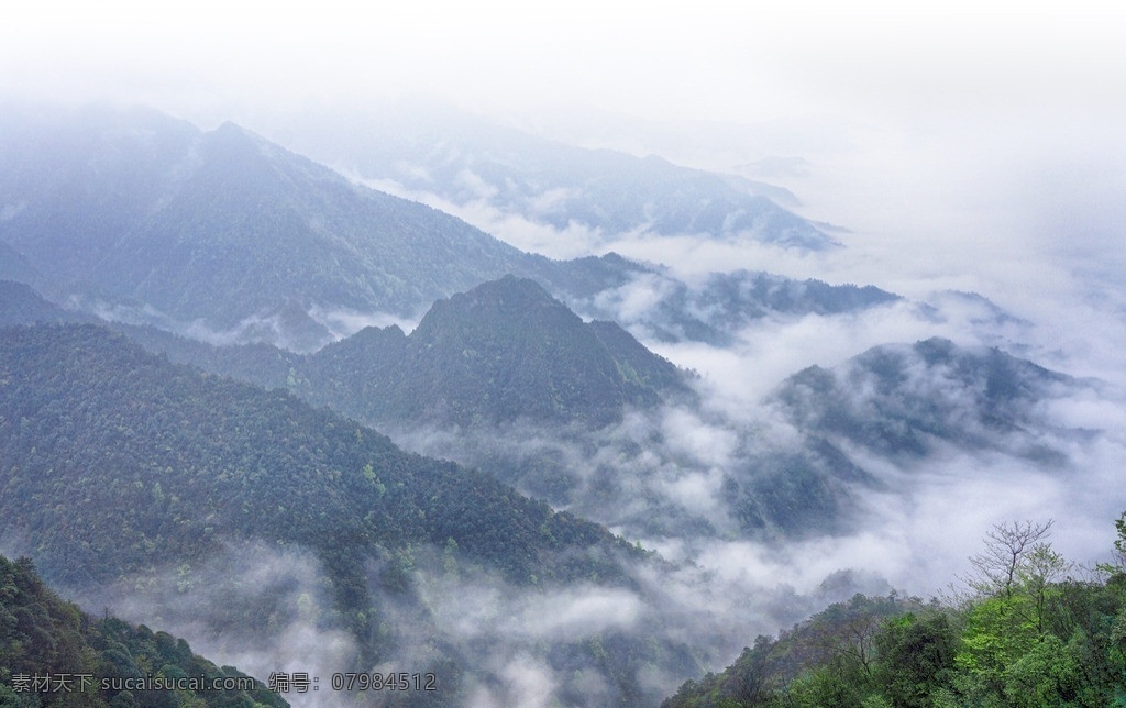 井冈山 黄洋界 云海 旅游 云雾 青山 自然风景 旅游摄影