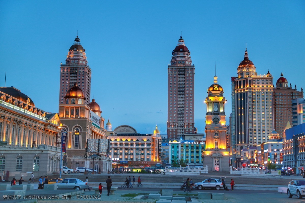 满洲里夜景 满洲里 夜景 呼伦贝尔 华灯初上 旅游摄影 国内旅游