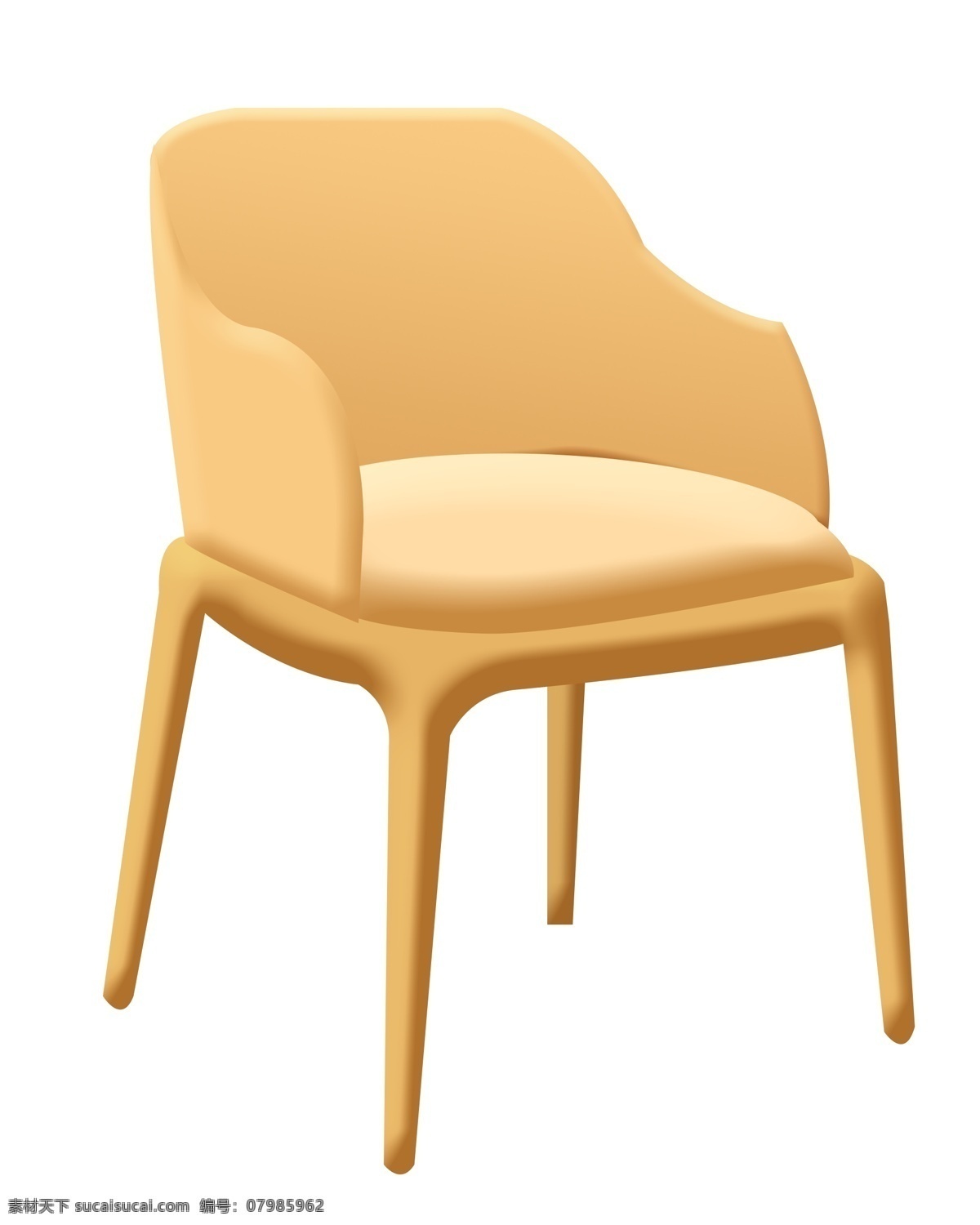 黄色 靠背 椅子 插图 卡通椅子 家具 靠背椅子 黄色椅子 靠背椅子插图 黄色靠背椅子 黄色家具