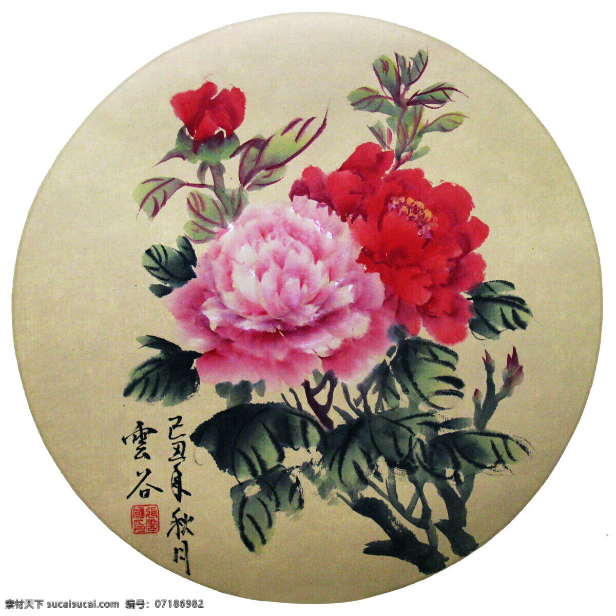 国画艺术 红牡丹 花 花卉画 花香 花语 画 绘画书法 牡丹花 牡丹 图 设计素材 模板下载 牡丹图 中国画 水墨画 现代国画 植物 吐艳 盛开 宝贵 书法 印章 国画集2 文化艺术 家居装饰素材 雕刻 图案