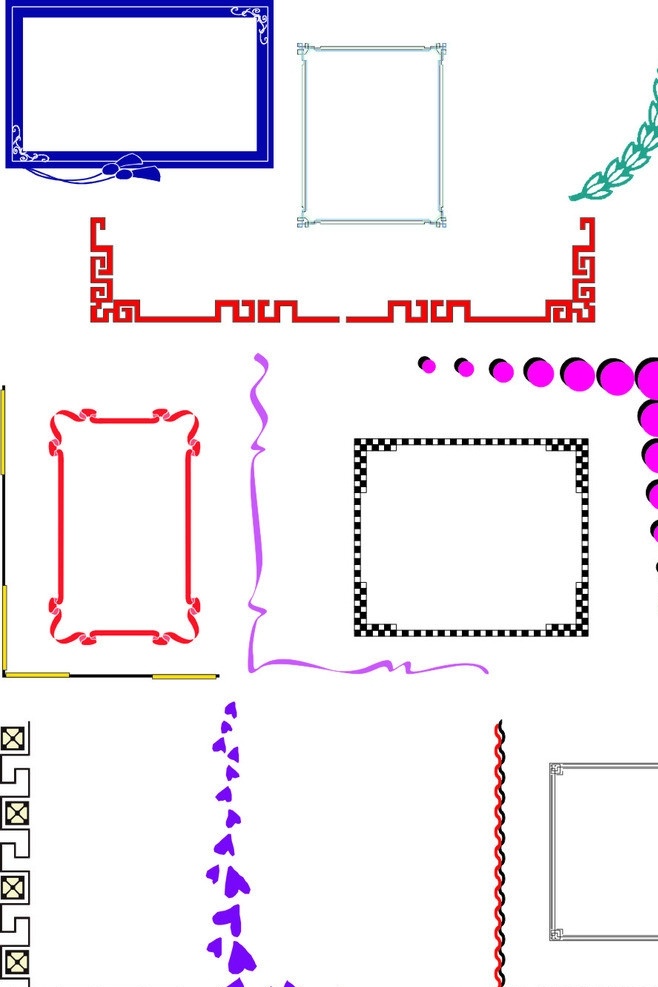花边 矢量花边 矢量图 异形花边 边框 矢量