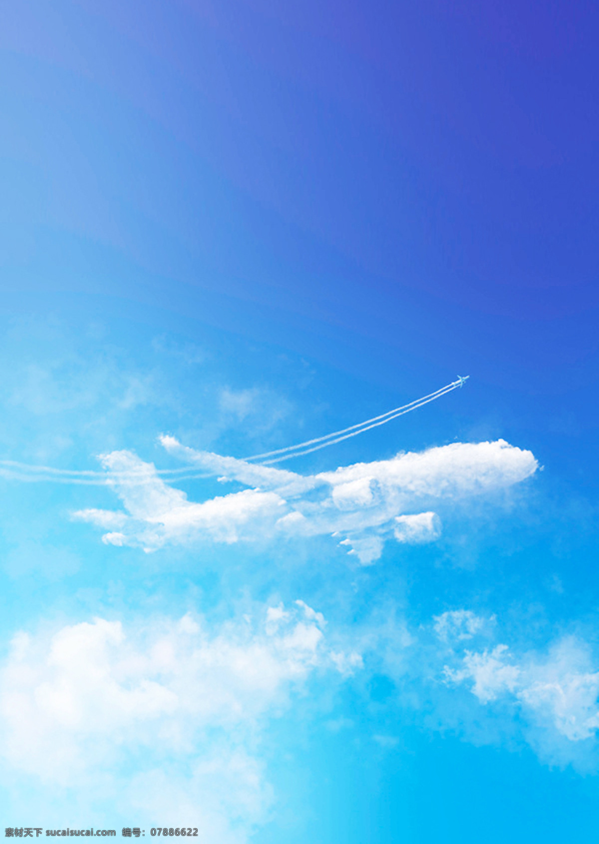 蓝色 天空 飞机 飞翔 自由