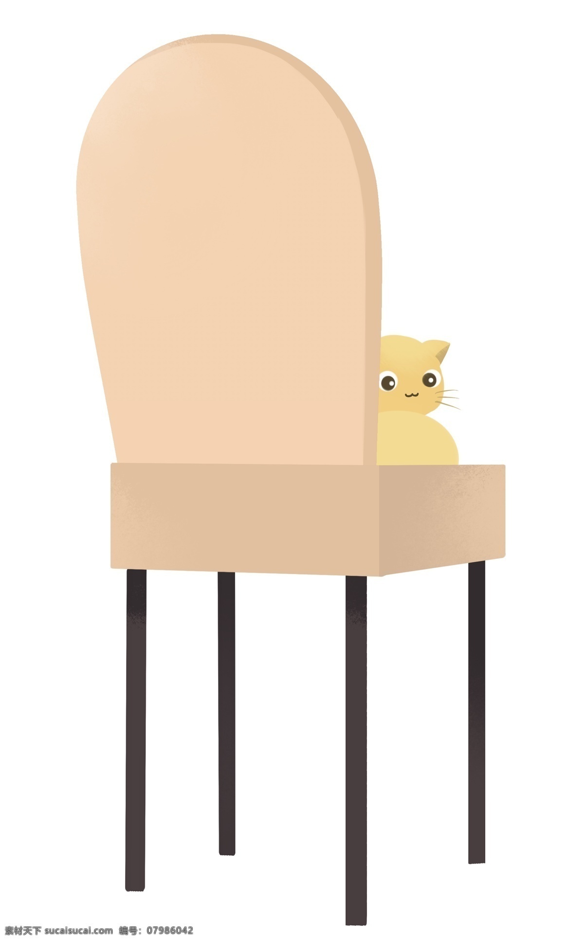 家具 靠背椅 小猫 动物 沙发椅 椅子