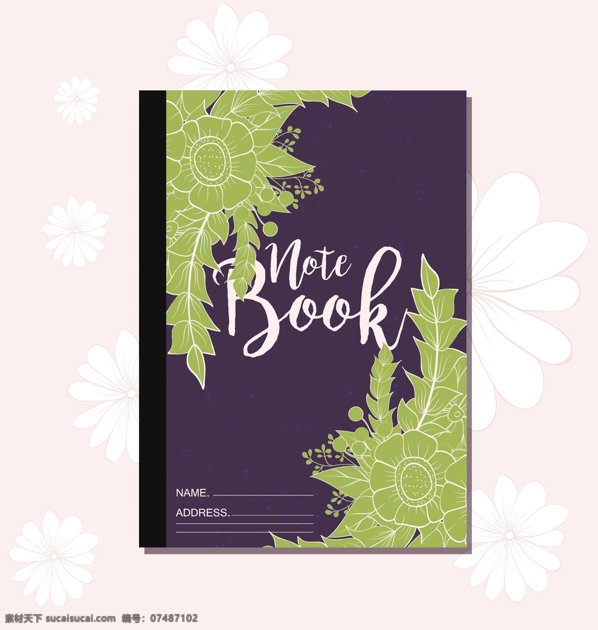 绿色植物 本子 封面 矢量 几何 树叶 矢量素材 笔记 绿色叶子 book