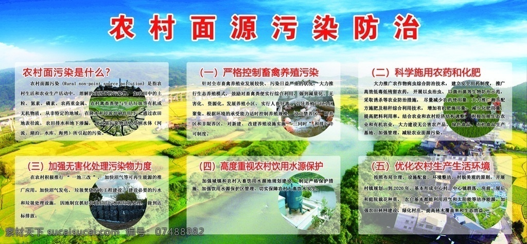 农村 面源污染 防治 污染防治 农村展板 农村面源污染 展板 现代科技 科学研究