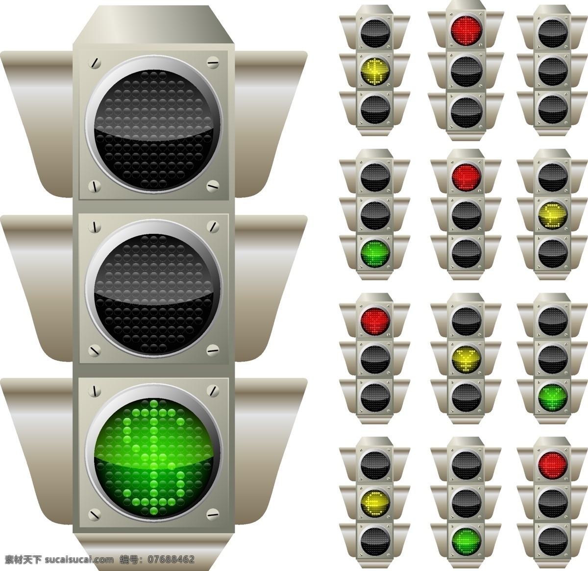 红绿灯 图案 矢量 模板下载 红绿灯图标 红灯 绿灯 黄灯 马路灯 交通灯 生活百科 矢量素材 白色