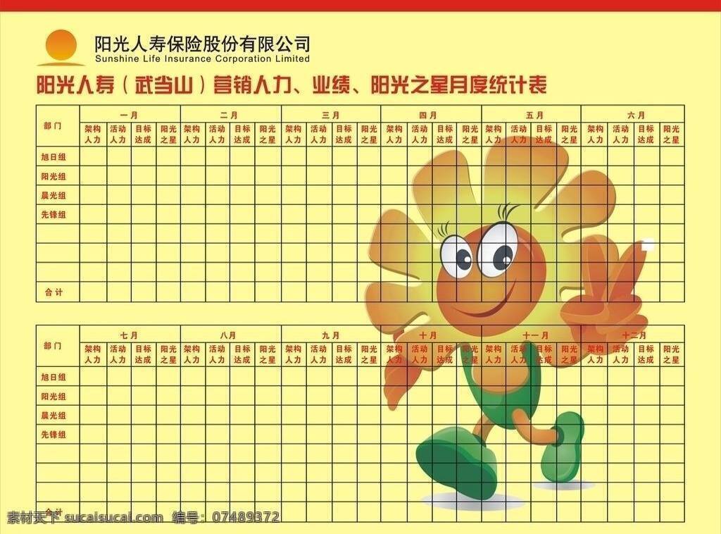 阳光 保险 阳光保险 展板模板 之星 月度 统计表 阳光保险素材 矢量 其他展板设计