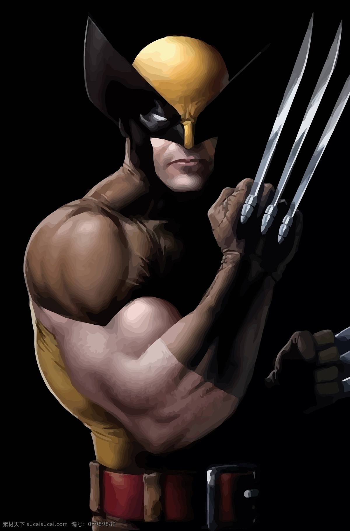 xmen 金刚狼 x men 狼人 矢量人物 男人男性 矢量图库