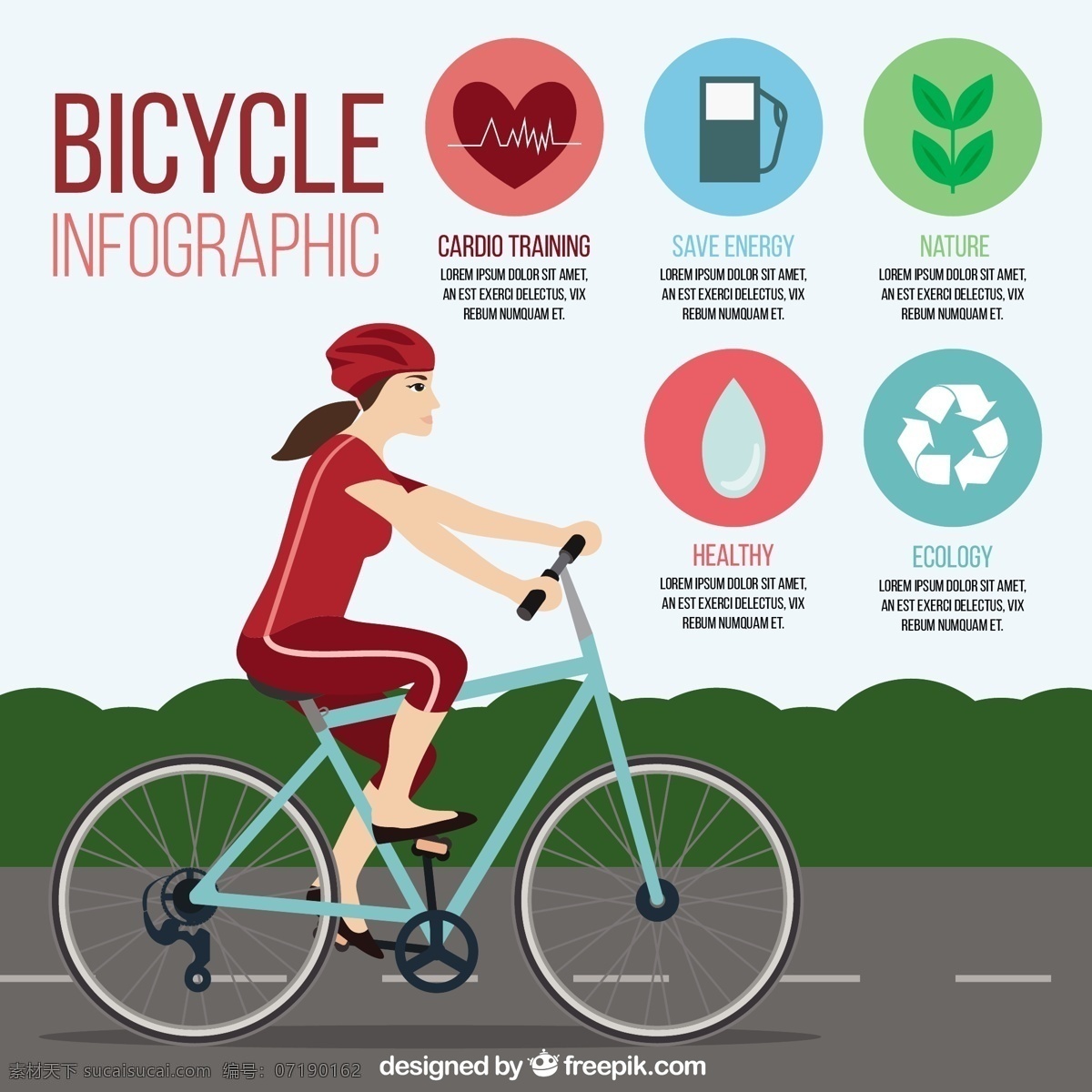 自行 车上 信息 图表 女孩 运动 健身 道路 卫生 自行车 图形 人 交通图 流程 数据链 健康