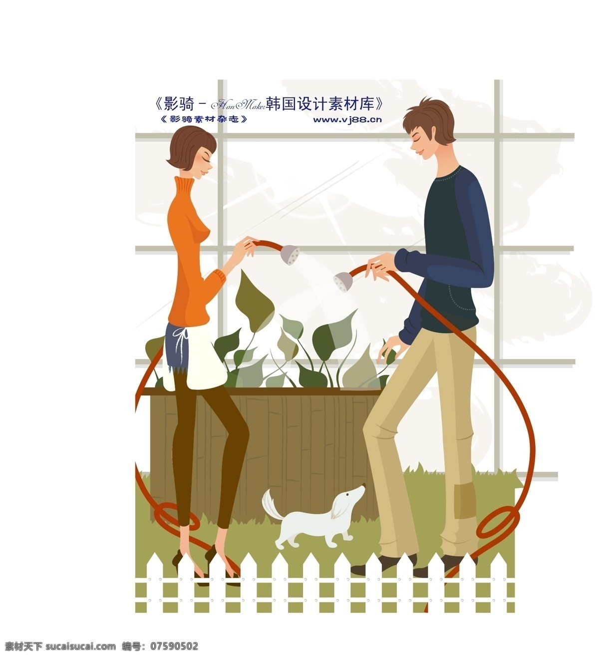 爱上 小资 生活 hanmaker 韩国 设计素材 库 卡通 人物 女性时尚 矢量 爱上小资生活 矢量人物