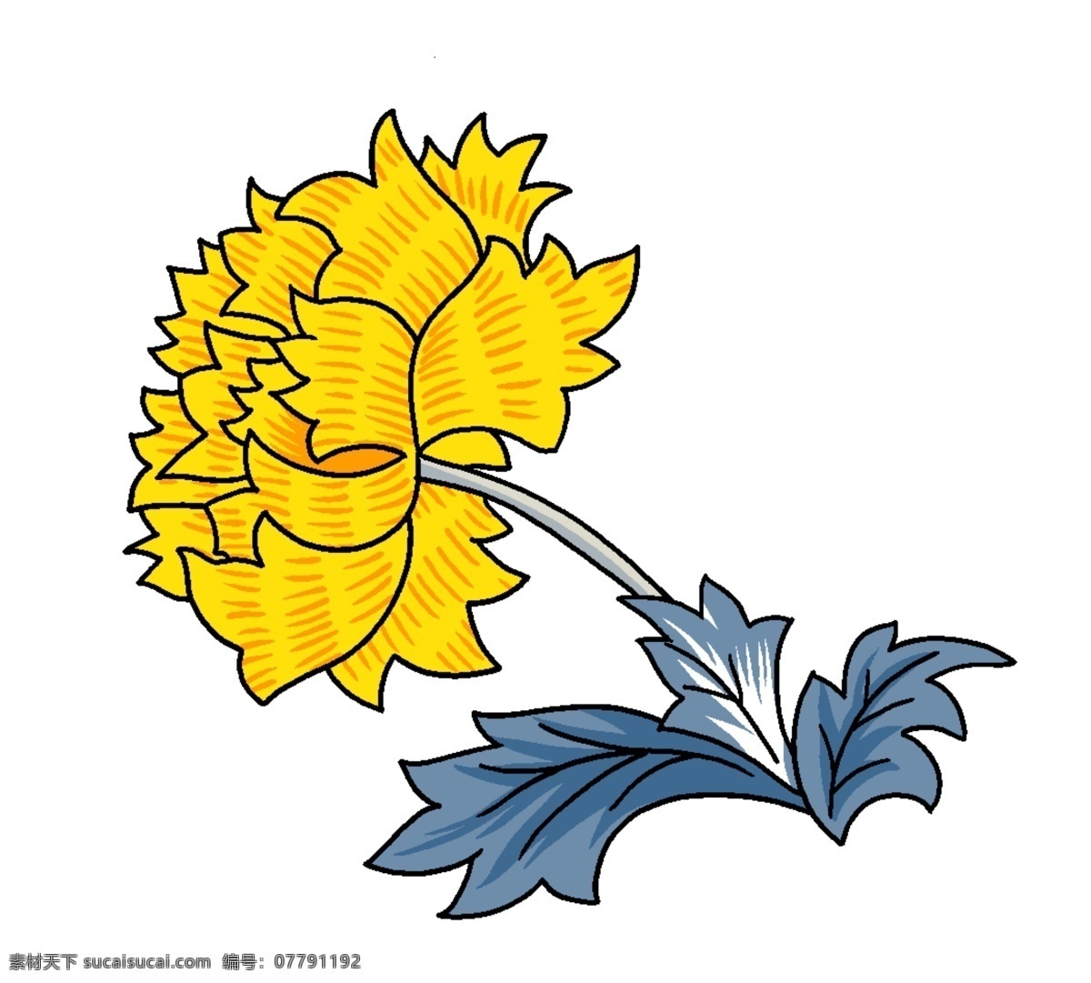 彩绘花草 韩式花纹 psd0785 设计素材 花草主题 装饰图案 psd源文件 白色